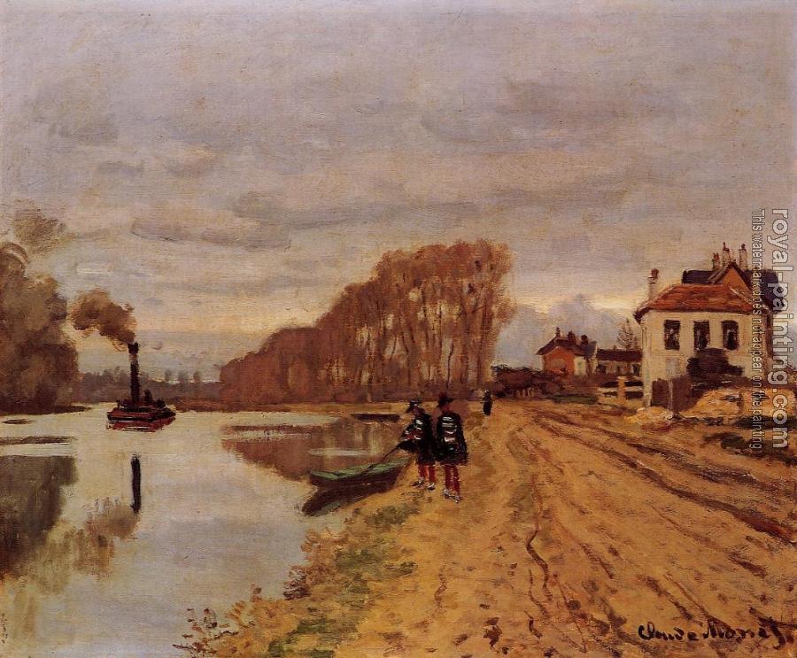 Claude Oscar Monet : Infantry Guards Wandering along the River